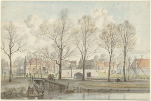 De Heerenpoort te Leiden (?) door Jan Ekels (I)