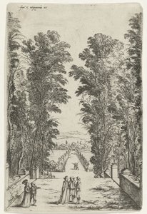 Terras in een park door Jan Fouceel