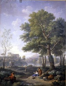 Capriccio Uitzicht met een Belvedere door Jan Frans van Bloemen