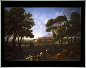Landschapsfantasie uitzicht op Rome door Jan Frans van (1662 1749) Bloemen