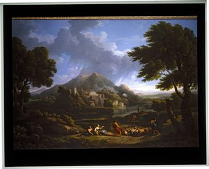 Landschap Een storm in de campagna door Jan Frans van (1662 1749) Bloemen