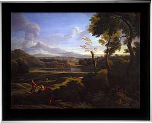 Twee Landschappen door Jan Frans van (1662 1749) Bloemen