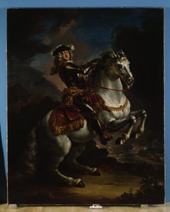 Keuzevorst Johann Wilhelm von Pfalz-Neuburg te paard door Jan Frans van Douven
