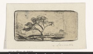 Landschap met boom door Jan Frederik van Deventer