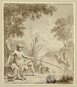 Mythologische geboorte van een god of halfgod uit een rivier