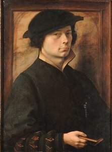 Portret van een jongeman door Jan Gossaert