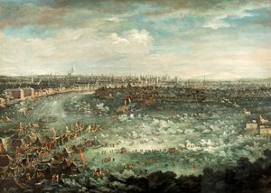 De Theems tijdens de grote vorst van 1739 door Jan Griffier II