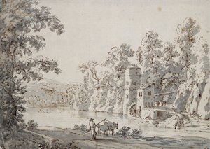 De watermolen bij de doorwaadbare plaats