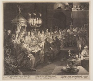 Het feest van Belsassar door Jan Harmensz. Muller