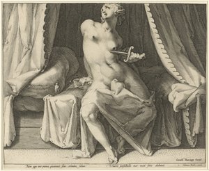 Dood van Lucretia door Jan Harmensz. Muller
