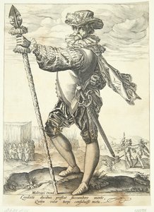 Een officier met lans door Jan Harmensz. Muller