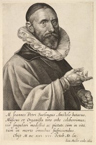 Portret van Jans Pietersz Sweelinck, pub. 1624