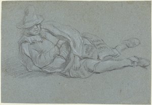 Liggende man door Jan Havicksz. Steen (possibly)