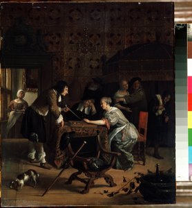Tric trac spelers door Jan Havicksz. Steen