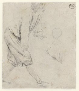 Studie van een man die kegels speelt door Jan Havicksz. Steen