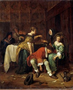 De slechte gezelschap door Jan Havicksz. Steen