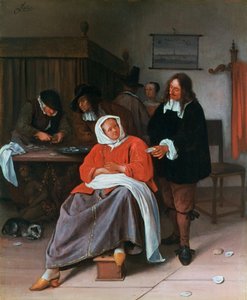 Een Man die een Oester Aanbiedt aan een Vrouw, ca. 1660-1665