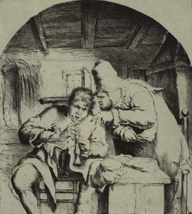 Een doedelzakspeler door Jan Havickszoon Steen