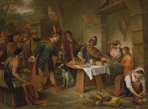 Manius Curius Dentatus en de Samnitische Ambassadeurs door Jan Havickszoon Steen