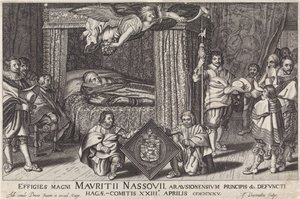 Paradebed van Prins Maurits, 1625 door Jan Hendriksz. Verstraelen