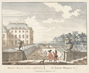 Wandelaars in de tuin van Paleis Het Loo, 1694-97