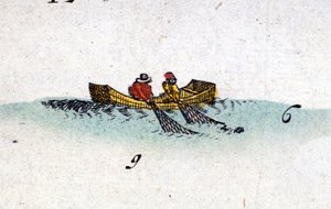 Haringvissers uit de Atlas van Jansson Janssonius door Jan Janssonius