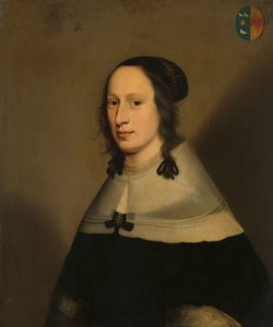 Portret van Sophia van Overmeer, Vrouw van Adriaen van Persijn door Jan Jansz. Westerbaen (I)