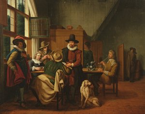 Interieur van een taverne