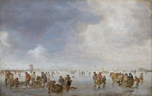 Winterscène op het IJs