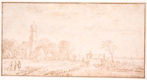 Dorpskerk in Lisse door Jan Josefsz van Goyen