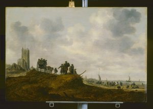 De Oude Kerk In Egmond Aan Zee door Jan Josephsz van Goyen
