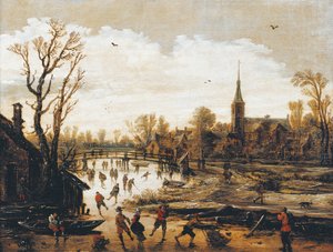 De Schaatsers, door Jan van Goyen