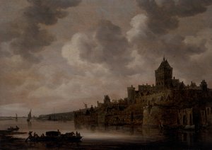 Het Valkhof in Nijmegen, ca. 1640s door Jan Josephsz van Goyen