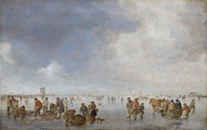Winterscène op het ijs