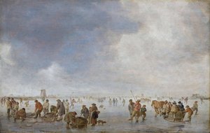 Winterscène op het ijs