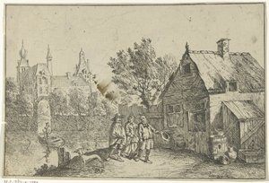 Boerenhuis aan het water