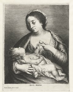 Maria met Kind en een peer door Jan Lievens