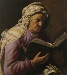 Oude vrouw die leest, 1626-1633