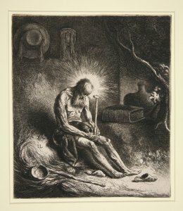 Sint Hiëronymus in boetedoening door Jan Lievens