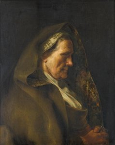 Tronie van een oudere vrouw