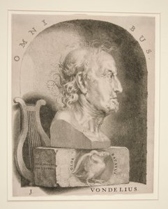 Portret van Joost van den Vondel (1587-1679) door Jan Lutma The Younger