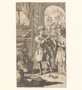 Huwelijksvoltrekking tussen Mohammed en Chadidja door Jan Luyken (possibly)