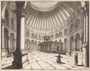 Interieur van de Heilig Grafkerk te Jeruzalem