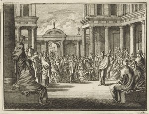 Paulus voor de leden van de Areopagus in Athene
