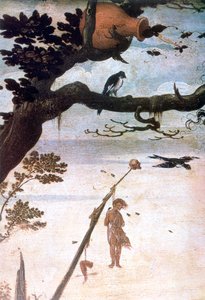 Landschapsscène, legende van Sint Christoffel, c1520-1559 door Jan Mandyn