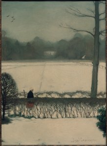 Uitzicht vanuit het atelier in Eerbeek