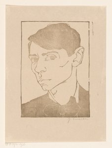 Zelfportret met vlinderdas