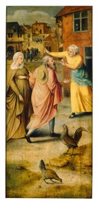 Maria en Jozef vinden geen onderdak in Bethlehem