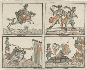 Vier voorstellingen met militairen door Jan Nieuwenhuyzen
