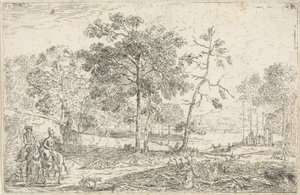 Landschap met ruiters
